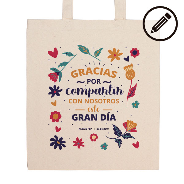 Bolsa personalizada boda – Gracias por compartir con nosotros este gran día