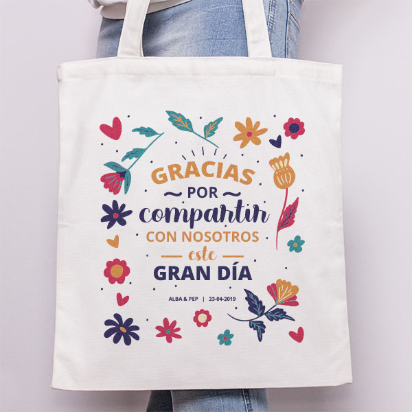 Bolsa personalizada boda – Gracias por compartir con nosotros este gran día - Imagen 2