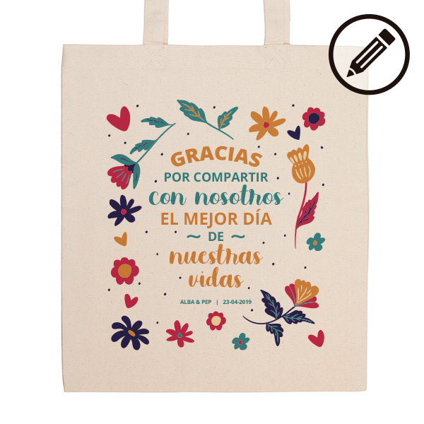 Bolsa personalizada boda – Gracias por compartir el mejor día de nuestras vidas