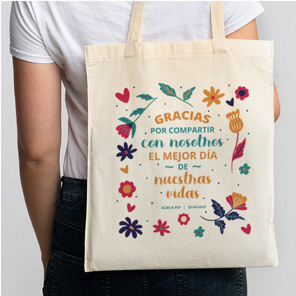 Bolsa personalizada boda – Gracias por compartir el mejor día de nuestras vidas - Imagen 2