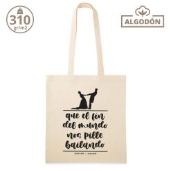 Bolsa personalizada boda - Que el fin del mundo nos pille bailando silueta - Imagen 5