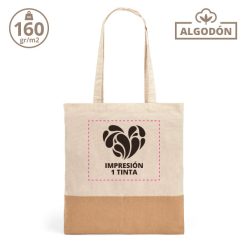 Bolsa algodón de 160gr con Yute +impresión 1 tinta plana