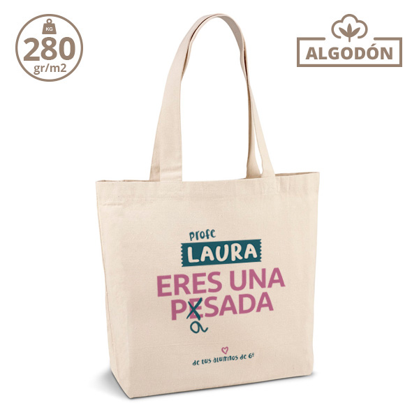 Bolsa - Profe eres una pasada con dedicatoria - Imagen 5