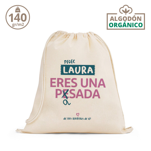 Bolsa - Profe eres una pasada con dedicatoria - Imagen 6
